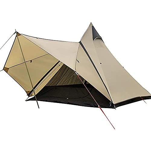 Camping Pyramid Tipi-Zelt für Erwachsene, indisches Tipi-Zelt, Jurtenzelt, doppellagig, wasserdicht, UV-beständig, Winddicht