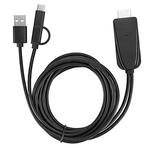 fasient USB/Typ-C-Kabel 2M HDMI, USB-C zu HDMI Bildschirmspiegel Kabel Unterstützt Bluetooth/Miraplug APP für TV-Monitor