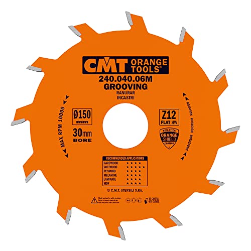 CMT Orange Tools 240.040.06 M – Kreissägeblatt für Nutfräser 150 x 4 x 30 Z 12
