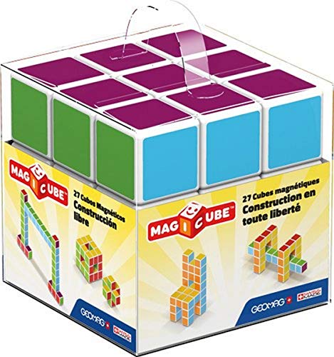 Geomag 00128 Magiccube Free Building 27 Würfel, Multicolor