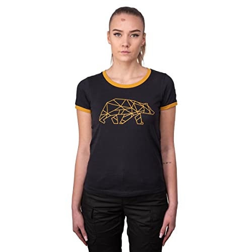 FORSBERG Damen T-Shirt mit Brustlogo Finja, Farbe:schwarz/Bronze, Größe:XXL