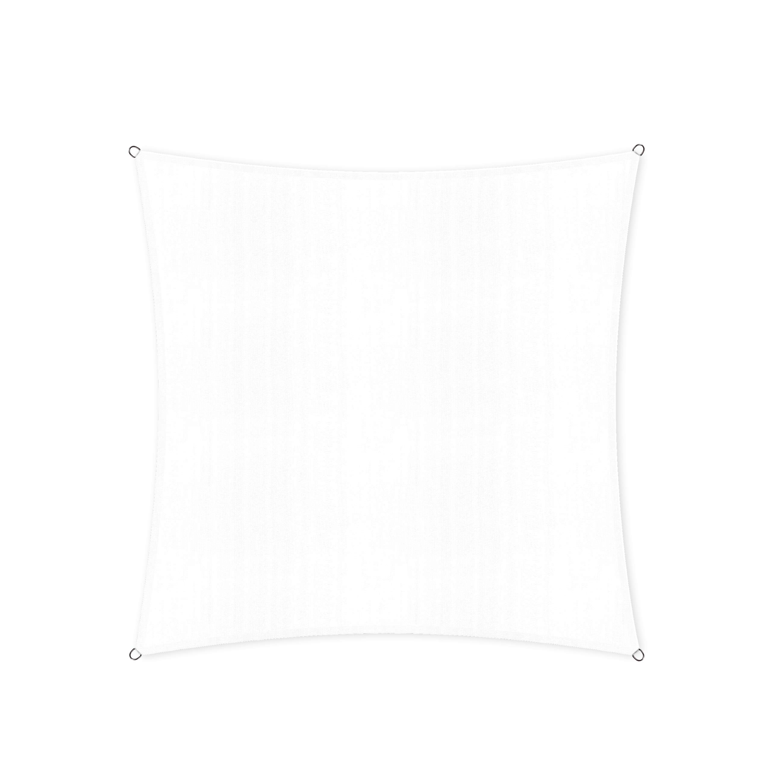Lumaland Sonnensegel Quadrat | 3 x 3 Meter Wetterbeständiger Sonnenschutz inkl. Befestigungsseile | Terrasse, Garten & Balkon Schattenspender mit UV-Schutz [Weiß]