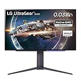 LG Electronics 27GR95QE-B UltraGear Gaming Monitor 27" (67,32 cm), OLED, 2.560 x 1.440, 16:9, WQHD 1440p, 98,5% DCI-P3, HDR10, 0,03 ms GtG, 200 cd/m², 240 Hz - Schwarz