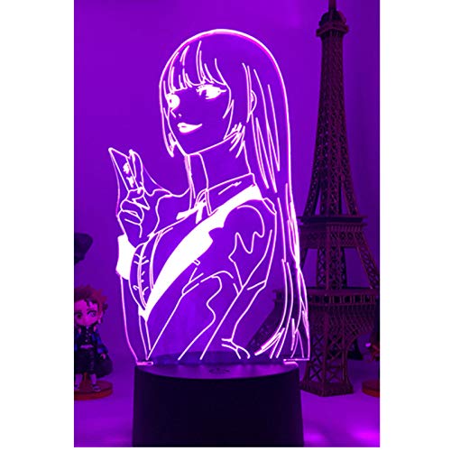 3D-Nachtlicht, Anime-Lampe, Yumeko Jabami von Kakegurui, Spielergeschenk, für Schlafzimmer, Dekoration, niedliche japanische Figuren, Spielzeug