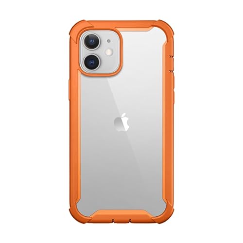 i-Blason Transparent Hülle für iPhone 12 Mini (5.4") Case Bumper Handyhülle 360 Grad Schutzhülle Cover [Ares] mit Displayschutz 2020 Ausgabe, Orange