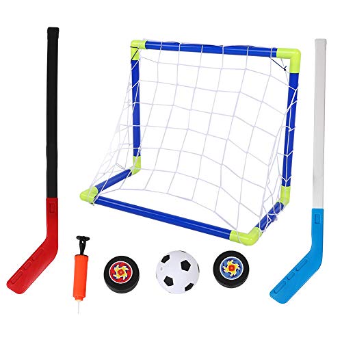 T best Mini Goal Sports Set, 2 in 1 Outdoor Sport Kinder Fußball Eishockey Ziel Kit mit Bällen Pump Kid Trainingsspielzeug für Kinder Kinder