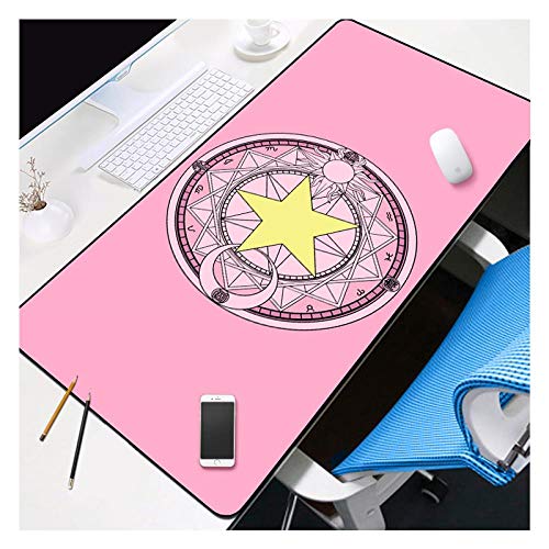 IGIRC Mauspad Cardcaptor Sakura 900X400mm Mouse pad, Speed Gaming Mousepad,Extended XXL Large Mousemat with 3mm-Thick Base,for notebooks, PC, Q