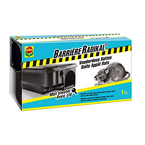 COMPO Barrière Radikal Futterbox Ratten für alle Köder geeignet mit Kinder- und tiersicherem Verschluss, mit Schlüssel, 1 Stück