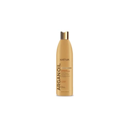 Kativa Argan Oil Haarspülung, 550 ml, Haarspülung, trockenes Haar, Schutz, Weichheit und Glanz, organisches Arganöl