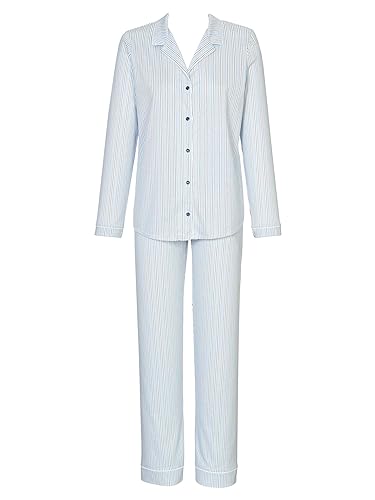 Calida Damen Sweet Dreams Zweiteiliger Schlafanzug, Blau (Peacoat Blue 488), 46 (Herstellergröße: L)