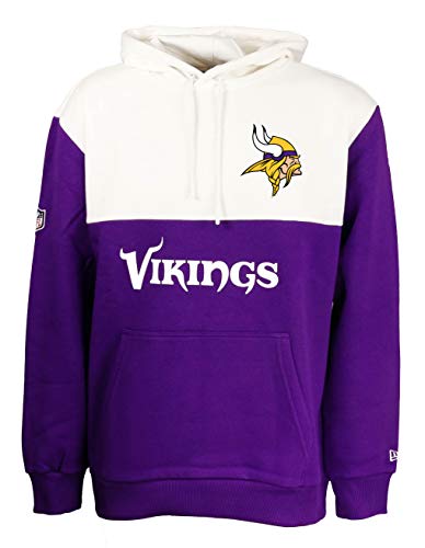 New Era Minnesota Vikings Hoody Nflcolour Block White/Purple - XXL