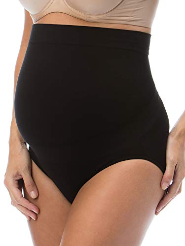 RelaxMaternity 5100 (Schwarz, S) Schwangerschafts-Slip Baumwolle mit eingebauter Unterleibstütze