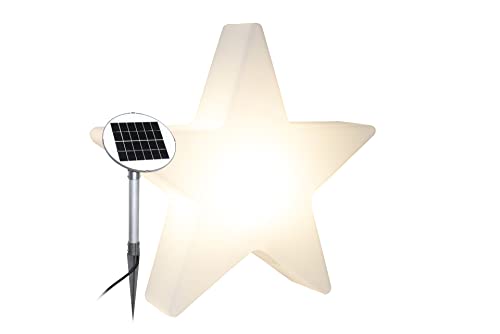 8 seasons design | LED Gartenleuchte Solar Stern Shining Star (Ø 80 cm, Dämmerungssensor, Solarmodul, warmweiß, Außenbeleuchtung Weihnachten) weiß