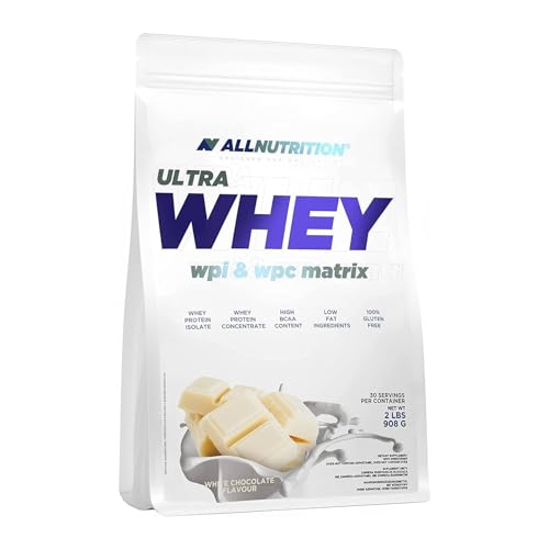 All Nutrition Whey Protein 908g Molkenproteinpulver Protein Pulver Powder Muskelaufbau (White Chocolate)