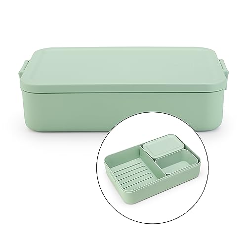 Brabantia Make & Take Lunchbox Bento, groß, Kunststoff, Jadegrün
