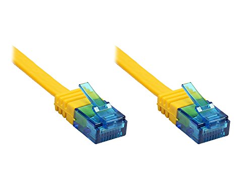 Alcasa 2 m Cat. 6 A U/UTP, 2 m Cat6 A U/UTP (UTP) gelb Netzwerk Kabel – Netzwerk-Kabel (2 m, Cat6 A, U/UTP (UTP), RJ-45, RJ-45, gelb)