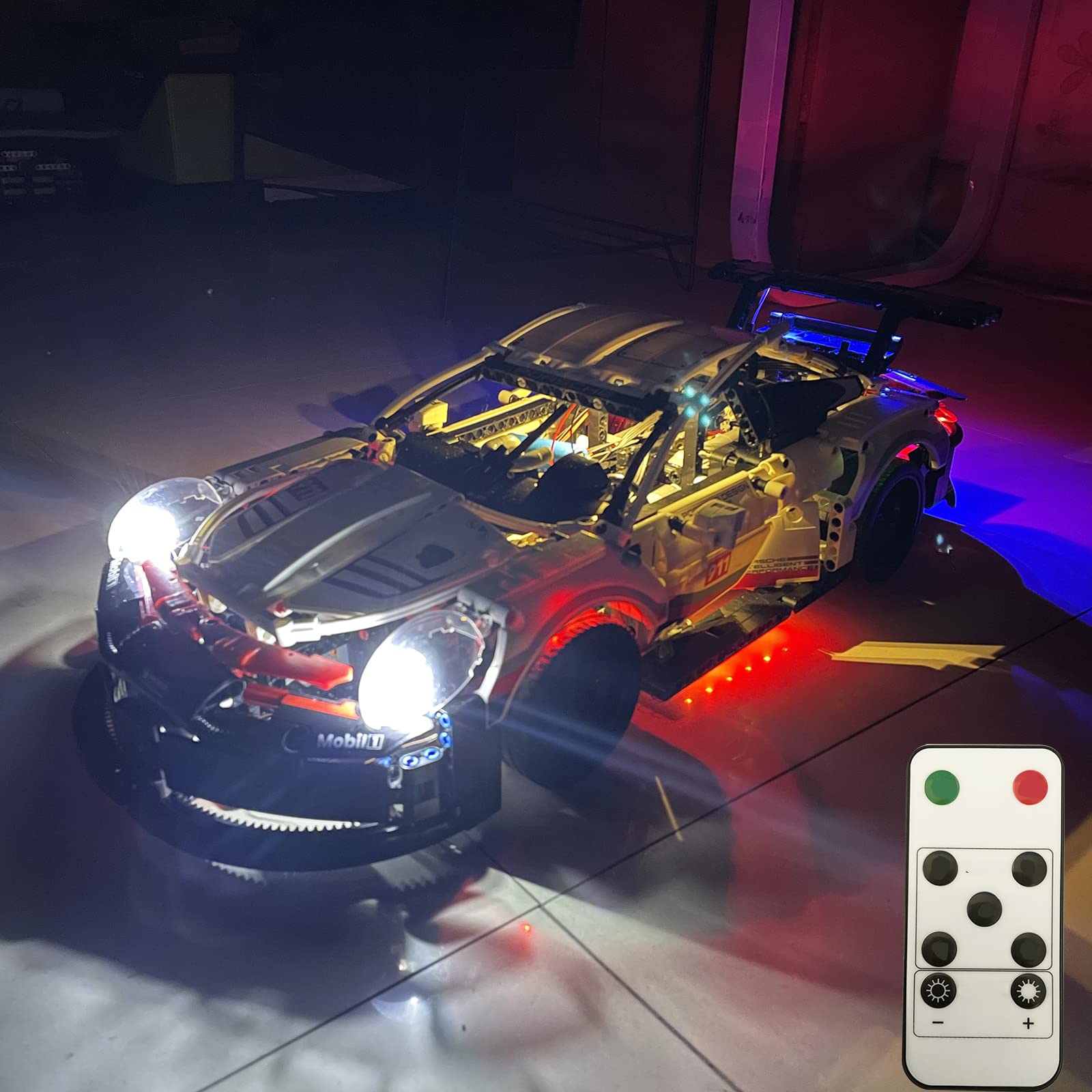 Für Lego Porsche 911 RSR LED Beleuchtung Licht, Kompatibel mit Lego 42096 Bausteinen(Nicht Enthalten Modell)