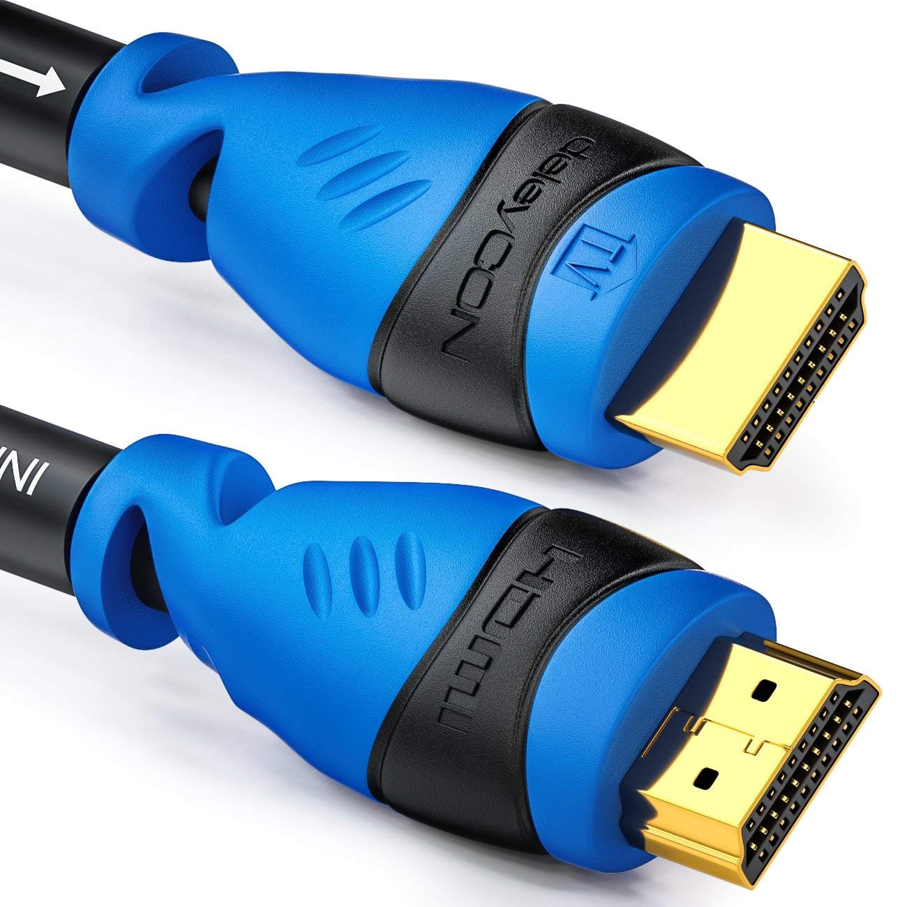 deleyCON 25m AKTIVES HDMI Kabel mit Verstärker Extender Entzerrer - UHD 2160p 4K@30Hz 3D Full HD 1080p@60Hz ARC - High Speed mit Ethernet