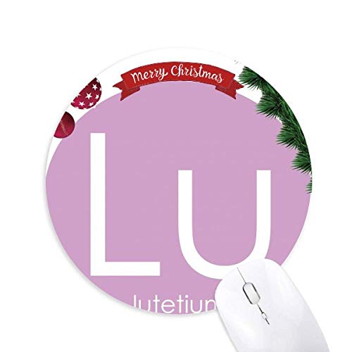 Chemie Elemente Zeit Tisch Lanthanid Lutetium Lu Rund Gummi Maus Pad Weihnachtsbaum Mat