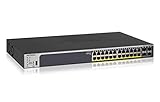 Netgear GS728TPP 28 Port Gigabit Ethernet LAN PoE Switch Smart (Netzwerk Switch Managed mit 24x PoE+ 380W, 4x 1G-SFP, Desktop oder 19 Zoll Rack-Montage, ProSAFE Lifetime-Garantie)