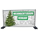 340 x 173 cm | Weihnachtsbaumverkauf B5 Bauzaunbanner, Sichtschutz, Werbebanner, Weihnachten