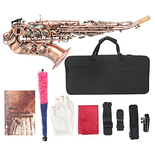 Sopransaxophon Set, Antik Messing Elbow Tube Saxophon für Geburtstag