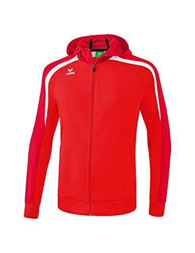 Erima Herren Liga 2.0 Trainingsjacke mit Kapuze Jacke, rot/dunkelrot/Weiß, L