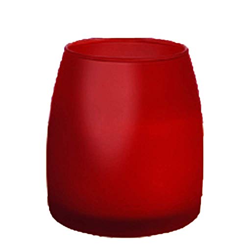 Ivyline S0522601001 D 'Light Kerzenglas 82/90 mm dezenter Kerzenschein 6 (DE) Stück rot