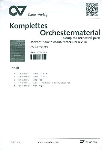 Sancta Maria Mater Dei rev.20: für gem Chor, Streicher und Orgel