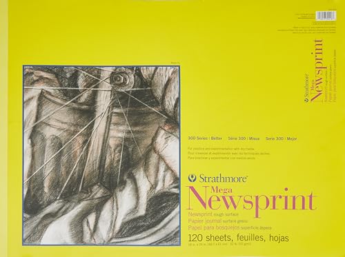 Strathmore 300 Series Newsprint, Papier, Grob, 18x24