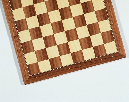 Weible Spiele 2153 Schachbrett mit Zahlen und Buchstaben aus Nussbaum und Ahorn, Feldgrösse 45mm