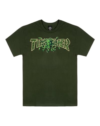 Thrasher Herren S/S T-Shirt Medusa Skate T-Shirt, Grün (Forest Green), L