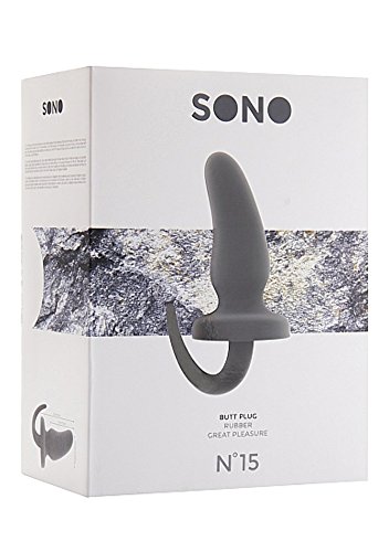 Sono by Shots Toys No.15 - Analplug Buttplug, 152 mm lang, grau, 1 Stück