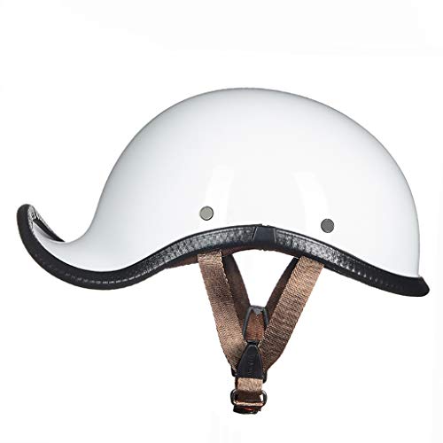 GAOZ Motorradhelm mit Offenem Gesicht Retro-Halbhelm Chopper Retro Cruiser Vintage Pilot Biker Motorrad Helm Lokomotivenhelm Schutzhelm im Freien ECE Approved, für Männer und Frauen, 54-62CM