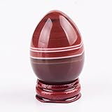 Yoni-Ei für Kegel-Übungen, natürliches rotes Achat-Yoni-Ei-Set undrill Kristallstein-Massageball für Frauen, Kegel-Übung, 50 x 35 mm