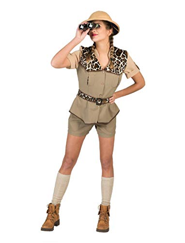 Kostüm Safari Dame Judy Größe 36/38 / Leopardenmuster Entdecker Damenkostüm Afrika Forscherkostüm Karneval Fasching Pierro's