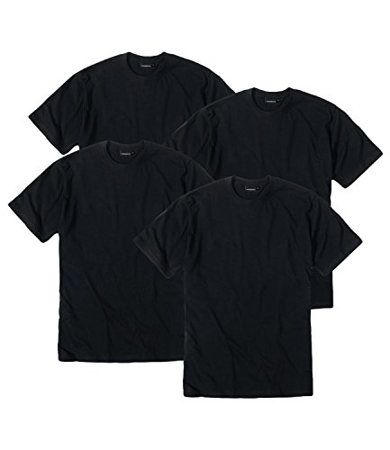 Götzburg Herren T-Shirt, Kurzarm, Baumwolle, Single Jersey, schwarz, Uni, 2er Pack L