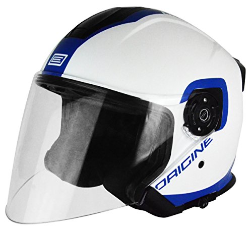 Herkunft Helmets 201586028100502 Helm Jet Palio Flow 2.0, Weiß/Blau, XS