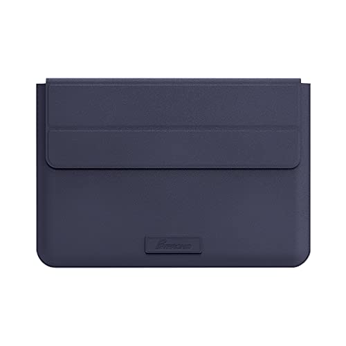 PETERONG Laptop Hülle Tasche 16 Zoll mit Ständer Laptop Schutzhülle PU Leder Sleeve Kompatibel mit (2019-2021) 16” MacBook Pro/M1 Pro/M1 Max/ (2016-2021) 15”/15.4'' MacBook Pro(Mitternachtsblau)