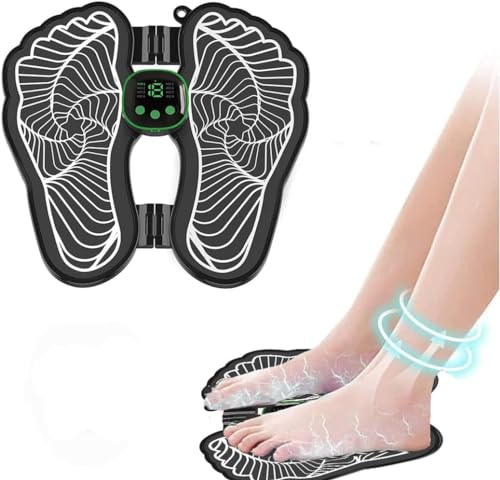 Elektrisches Fußmassagegerät, EMS Fußmassagegerät, für die Durchblutung und zur Linderung von Muskelschmerzen, 6 Modi und 9 Intensitäten