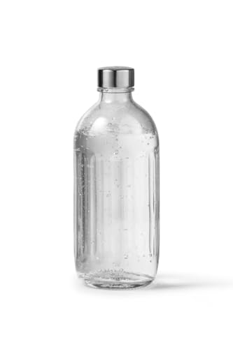 Aarke Glasflasche für Wassersprudler Carbonator Pro, Spülmaschinenfeste, mit Details in Edelstahl