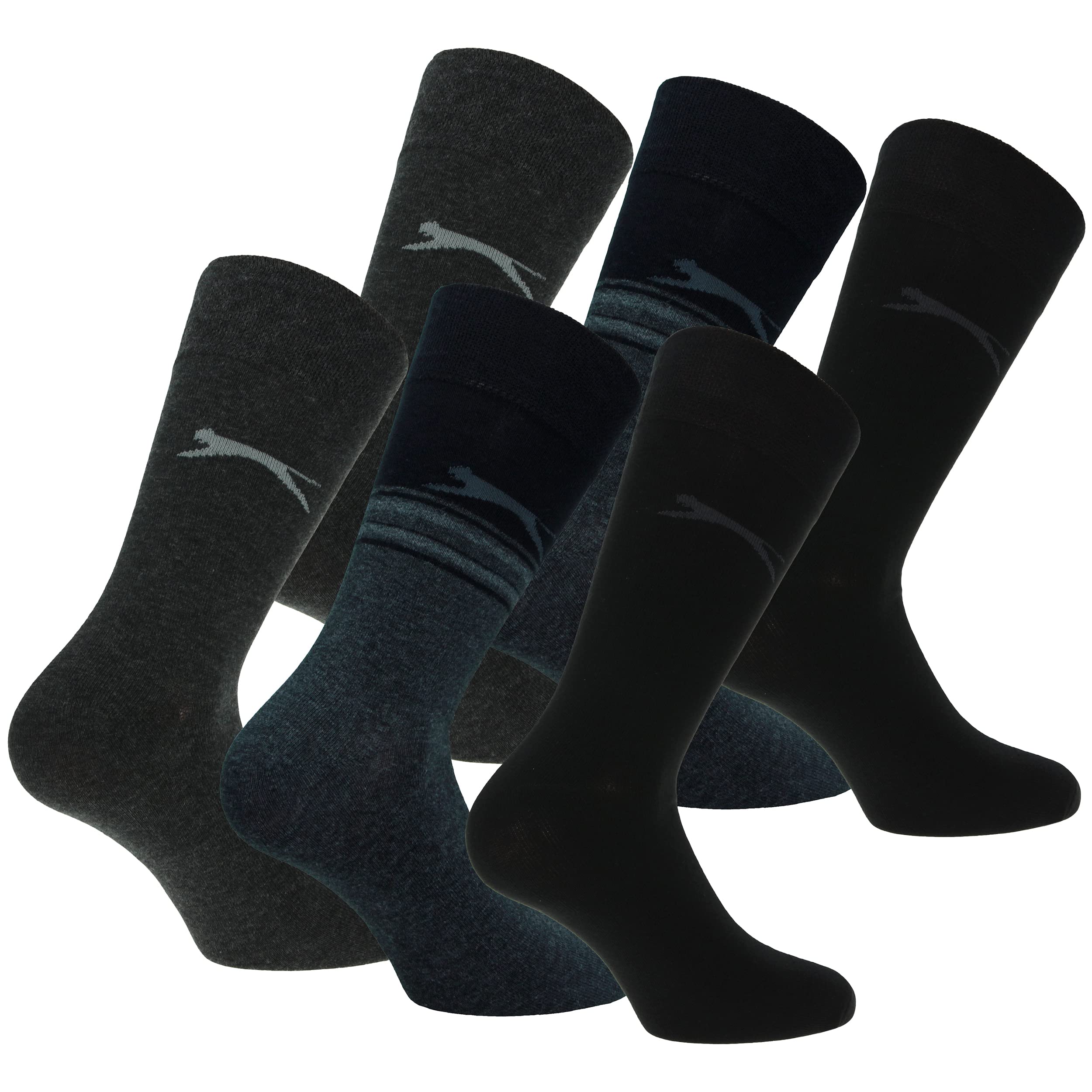 Slazenger 6 Paar bequeme Stretch-Socken für Herren Mittlere Wadenhöhe, Baumwolle, Elastische Faser Lycra (Anthrazit Mix, 39-42)