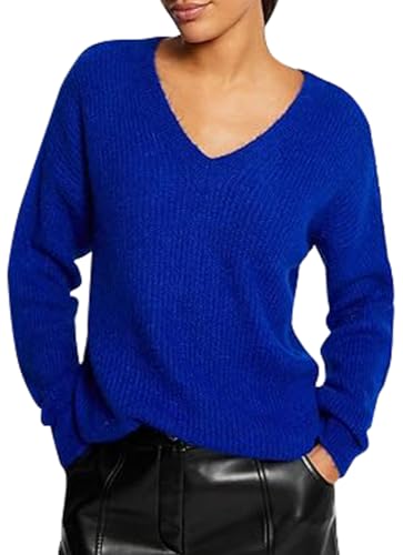 Morgan Damen 222 cm Pullover, königsblau, L