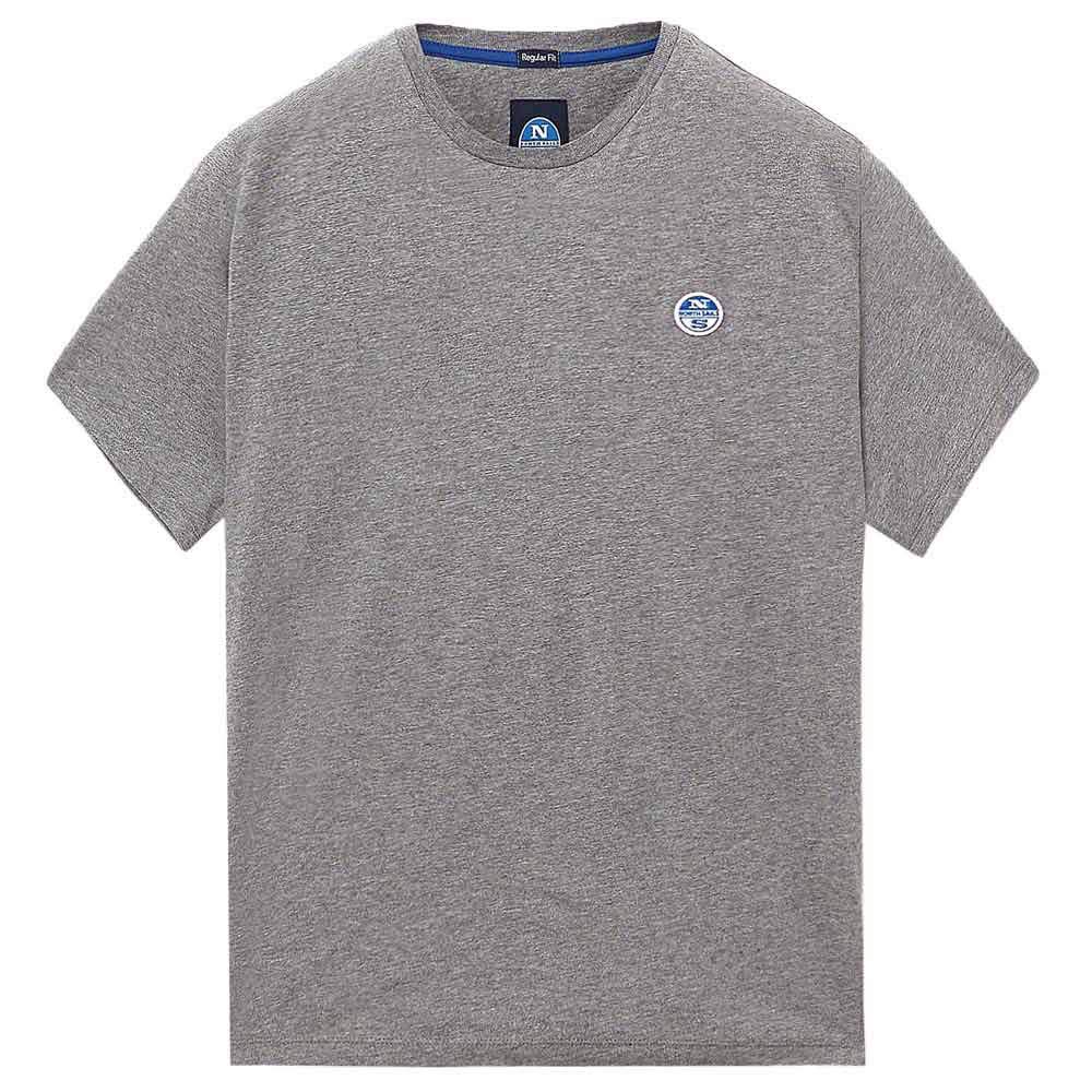 North Sails Herren T-shirt S/s W/logo T-Shirt, Medium Grey Melange, M