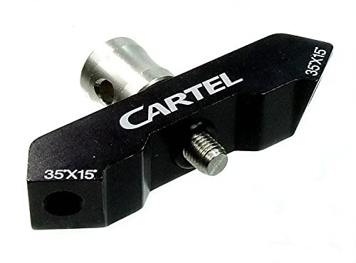 Cartel New V-Bar 35 Grad Glatt Schwarz Recurve Bogen kompatibel zu Allen Cartel & SF Long/Short Rods (35 Grad 15 Grad-V-Bar Schwarz) (35 Grad gerade V-Bar Schwarz)