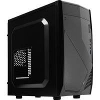 Aerocool CS102 - PC-Computergehäuse (Mini Tower, Micro ATX/Mini ITX, Hecklüfter 8 cm, 4 Erweiterungssteckplätze, USB 3.0/2.0, Audio HD), Farbe Schwarz