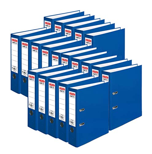 Herlitz Ordner maX.file protect A4 (8 cm mit Einsteckrückenschild) 20er Pack (Blau)