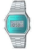 CASIO Unisex Erwachsene Armbanduhr Digital Quarz Edelstahl A168WEM-2EF
