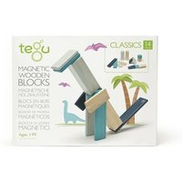 Tegu - 14 Magnetische Holzbausteine blau
