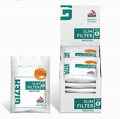 Gizeh Slim Filter 6 mm Menthol - 10 Beutel